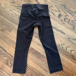 Lululemon Black Wunder Under Crop Leggings